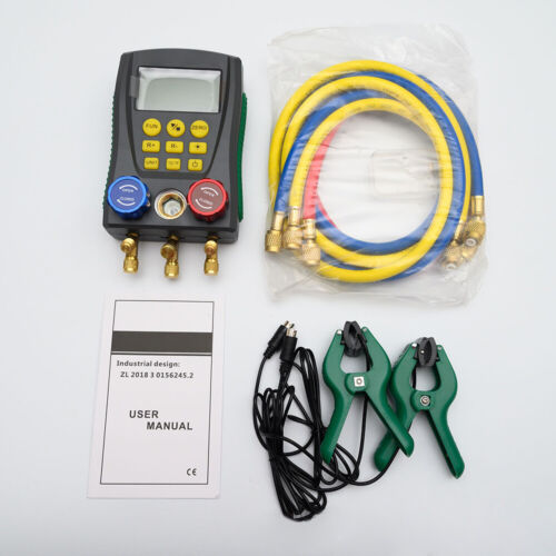 HVAC Vacuum Pressure Temperature Test Refrigeration Digital Manifold Gauge Meter - Picture 2 of 13