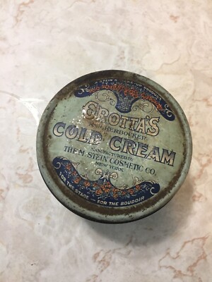 UNOPENED--RARE Antique GROTTA S COLD CREAM Stage Make Up A STEIN Tin NOS