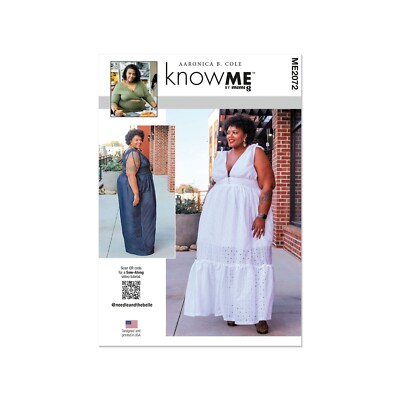 knowME Schnittmuster ME2072 - Kleid - Kleid mit Volantrock - große Größen