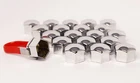 19mm Universal Wheel Nut/Bolt Covers/Caps (Chrome)