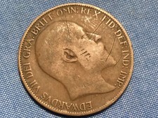 1908 Edward VII British Halfpenny 1/2p