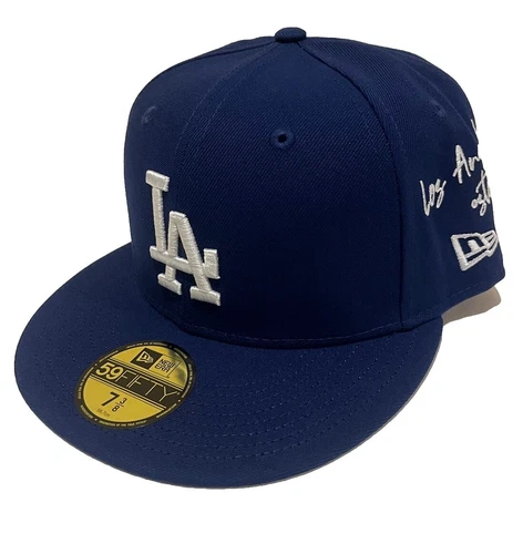 New Era Los Angeles Dodgers Team Verbiage Royal Blue Men's 59Fifty Fitted Hat