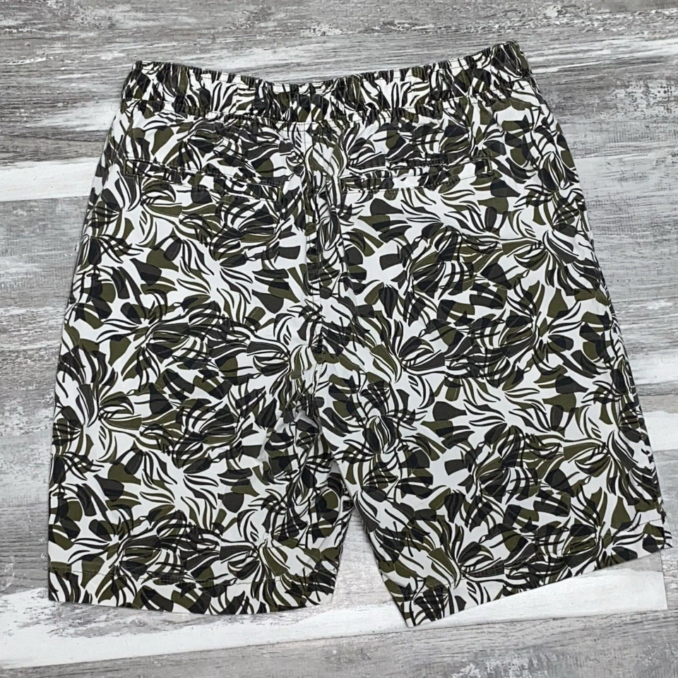 Pantalones Cortos Híbridos Banana Republic Pequeños Cordones Natación Boardshorts Hawaianos Florales Foto 4 de 4