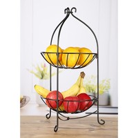 Etagere Obstetagere Mit Zwei KöRben Obstkorb Metall Obstschale 2 Etagen Obst