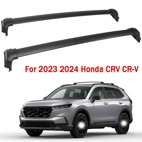 Pair Of Black Aluminum Roof Rack Cross Bars For 2007-2011 Honda CR-V - 75kg Capacity 12 thumbnail image