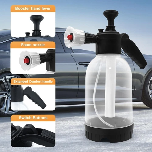 2L Car Wash Pump Foam Sprayer Hand Held Wash Spray Bottle Snow Foam Detailing - Picture 4 of 14