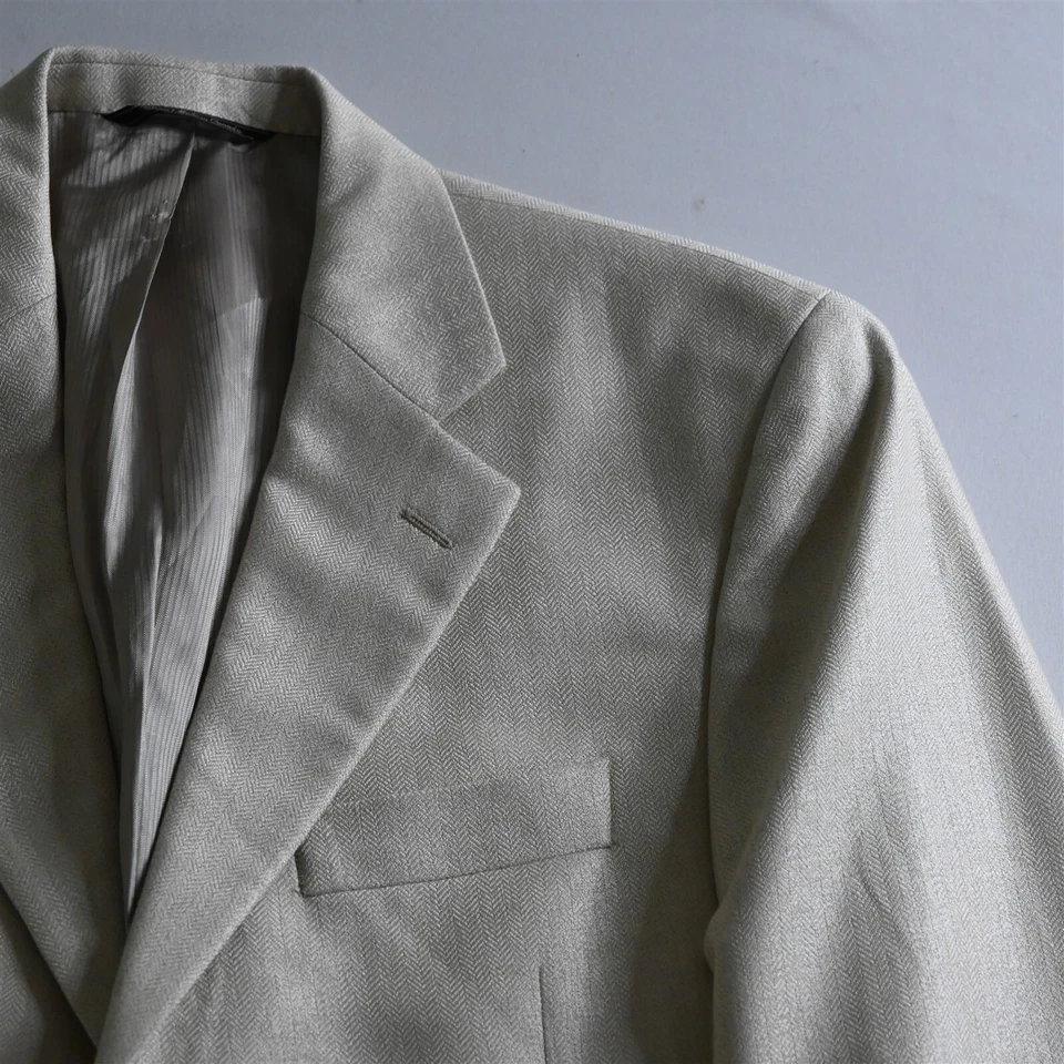 Chaqueta Abrigo Deportivo Jack Victor 40R Beige Espiga Georgewood Lana Seda Foto 2 de 4