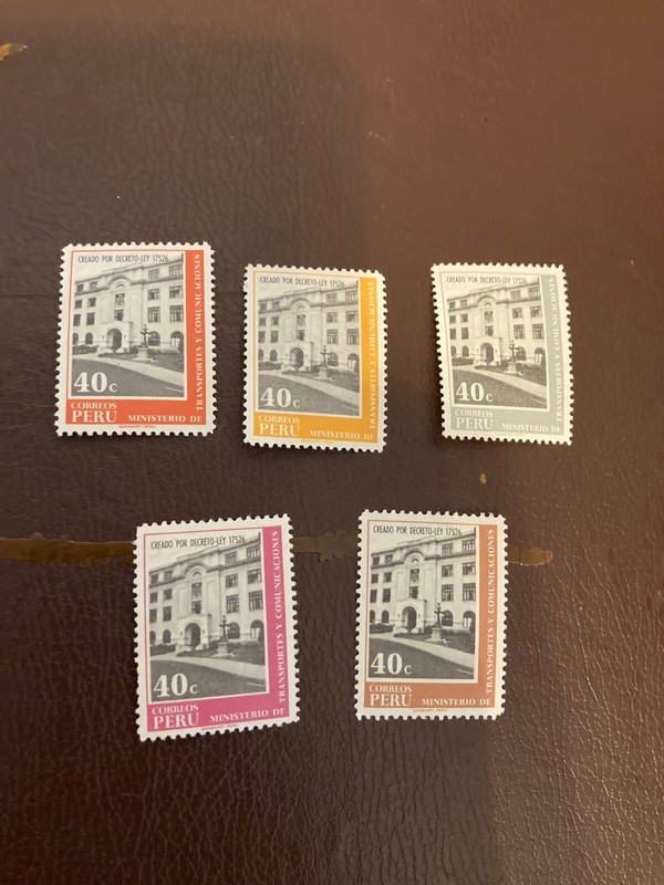 Perú 1970, Public Buildings: Ministry of transports, set of 5, accept offer