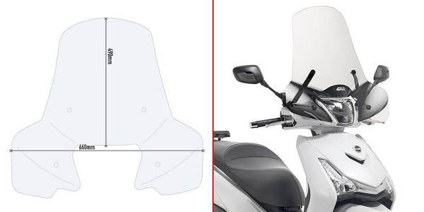 Givi Lastra Parabrezza FüR Piaggio Medley / Medley S 125 150 2020-2023 Klar-image