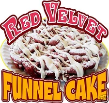Red Velvet Funnel Cake Decal 14" Concession Trailer Food Truck Vinyl Sticker
