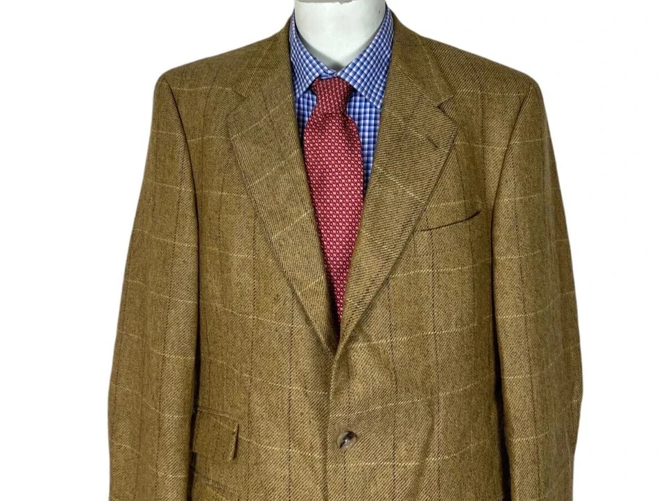 Tommy Hilfiger Blazer Chaqueta Beige Ventana Lana Hombre 42R. Foto 2 de 4