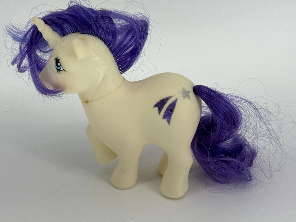MLP G1 Glory Unicorn 1983 Hasbro Purple Blue Hair - image 4 of 4