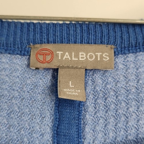 Talbots blau und grau Langarm Thermo Top Damen Größe Large L - Bild 3 von 4