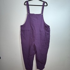 Yesno Purple Overalls Jumpsuit 3XL Wide Leg Bib Pants NWT