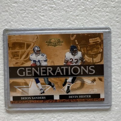 Donruss Threads 2007 Generations Deion Sanders Devin Hester Cowboys Bears G-2