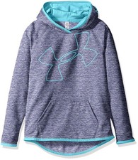 Under Armour Girls' Small Armour Fleece Novelty Jumbo Logo Hoodie