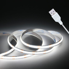 Led Strip Lights, 5V USB LED Lighting COB Short LED Strip Light White Flexibl...