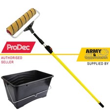 ProDec Calgary 12" Inch Roller Paint Sleeves, Double Arm Frame, Ext Pole Scuttle