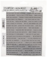 Tim Holtz Stampers Anon CLING RBBR Stamp Set Tiny Text Stamps USA One Size