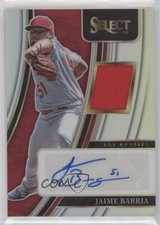 2022 Panini Select Signature Materials Holo Prizm 35/149 Jaime Barria Auto 0pm3