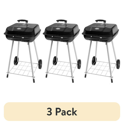 (3 pack) Expert Grill 17.5 Inch Charcoal Grill with Wheels and Adjustable Damper
