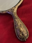 Victorian hand painted rose porcelain hand mirror — photo 5