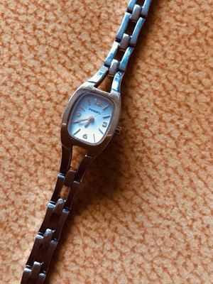 Fossil Damenuhr Armbanduhr zweifarbig silber/goldfarben
