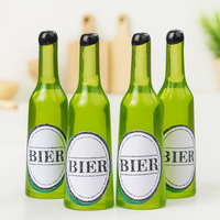 Miniatur Bierflaschen 4-Teilig Wichtel ZubehöR KüChe Lebensmittel Wichtelhaus