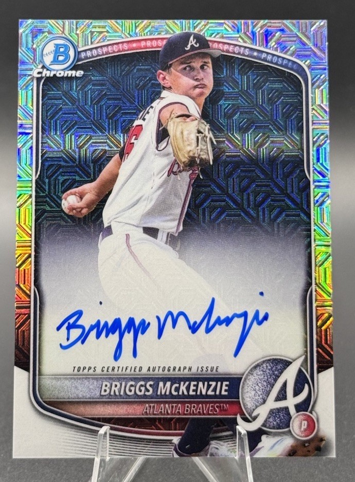 2025 Bowman Draft- Briggs McKenzie #BMA-BM Mojo Refractor Auto Atlanta Braves