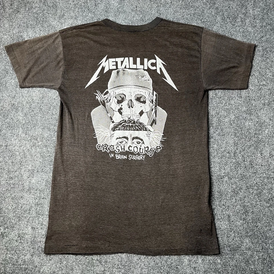 Vtg 1980s Metallica Crash Course T-shirt 80s Concert Tour Band Tee Single Stitch - Image 2 of 4