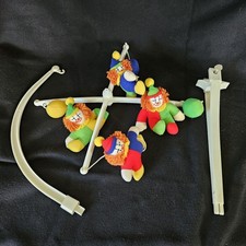 Vintage "Baby Things" 1986 Plush Clowns Crib Mobile R. Dakin  Co.