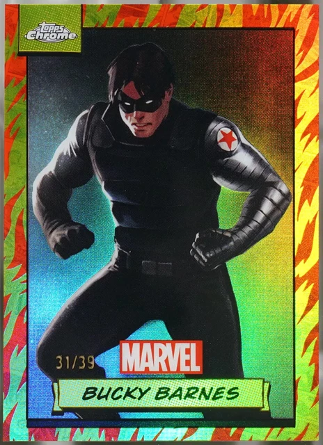 2024 Topps Chrome Marvel - Human Torch Refractor Non-Sport Bucky Barnes #37 VG