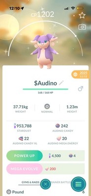  Audino shiny TRADE  link trade Pokémon GO Action & Adventure Android iOS