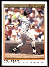 Will Clark 1991 O-Pee-Chee Premier #22 Giants MLB READ FREE SHIP AutographDen