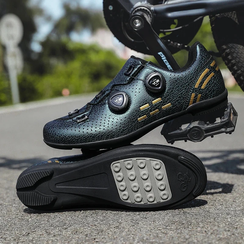 Zapatos de ciclismo de pedal plano MTB hombres Bicicleta de montaña Tenis Bicicleta Calzado de velocidad Foto 3 de 4