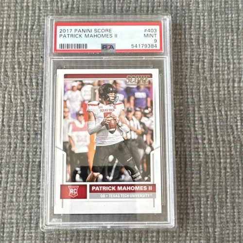 2017 Panini Score Rookies Patrick Mahomes II #403 Rookie PSA 9