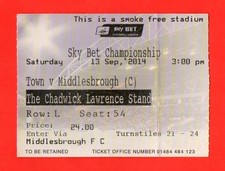 2014/15 HUDDERSFIELD TOWN 1-2 MIDDLESBROUGH CHAMPIONSHIP 13.09.14 ATT. 17,993