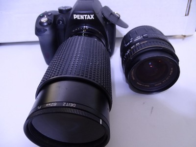 Pentax K-50 DSLR  Camera With F/M 50-200mm RMC Tokina 1:3.5-4.5 Lens & Quantary