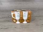 Vintage Irish Coffee Mugs  Federal Milk Glass With Green Shamrock Set Of 4 NOS b