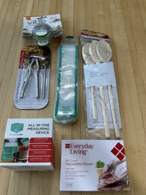 Lot of 6 Kitchen Utensil Gadgets (measuring, Garlic Chopper, Nu Cracker Etc) New