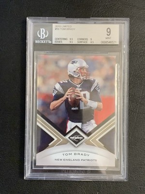 2010 Panini Donruss Limited #/499 TOM BRADY BGS 9 Pop 1/1 Silver Prizm Foil #59