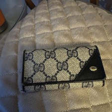 Vintage navy Gucci GG Key Case Good Condition