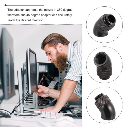 2 PCS Computer Water-cooled Elbow Cooling Fittings Kit Plug System - Afbeelding 9 van 12