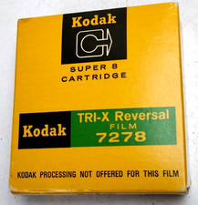 Vintage Kodak Super 8 Cartridge TRI-X Reversal Film 7278 B W Expired, Sealed Box
