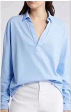 New Frank & Eileen Patrick Light Blue Long Sleeve Tee M