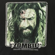 Rob Zombie Official Hillbilly Deluxe 2 World Tour Concert T-Shirt Size XL Black