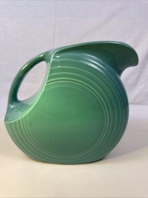 Vintage Homer Laughlin Fiesta Ware Disk Pitcher Turquoise 64oz. Mint Condition