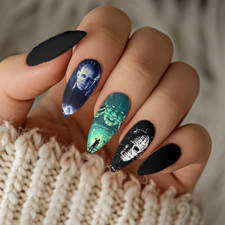 Horror Movie Pinhead Halloween Nail Decals Water Transfer Nail Wraps