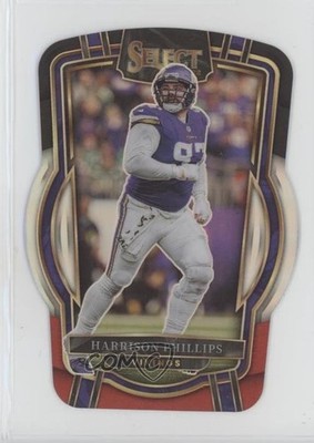 2022 Panini Select Club Level Black & Red Prizm Die-Cut Harrison Phillips e9p