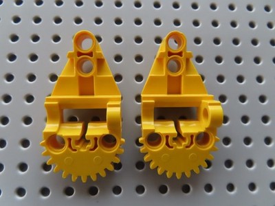 Lego 2 x Technic Gearbox Getrieb Hälfte 32166 gelb  8523